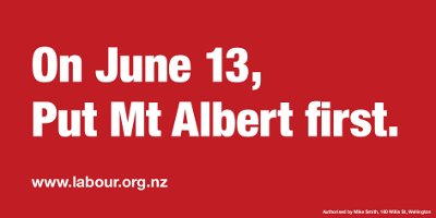 Mt Albert Labour Hoarding