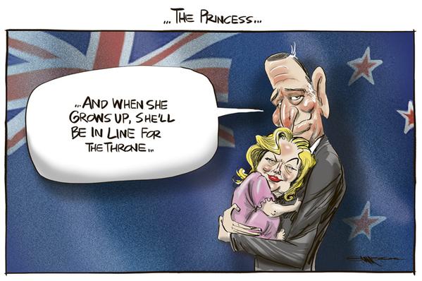 John Key Judith Collins baby